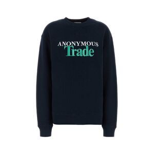 Jw Anderson Women Navy Blue Cotton Sweatshirt